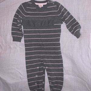 Cat and Jack Pink and Grey Sweater Romper